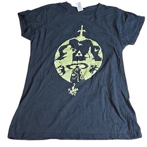 "A Hero's Journey" Legends of‎ Zelda Graphic Tee, Black, Women's Size Medium